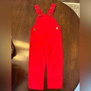 Little English red overalls 18 months NWT